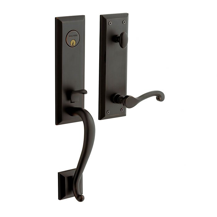 Baldwin Stonegate Handleset with Single Cylinder Deadbolt and Door